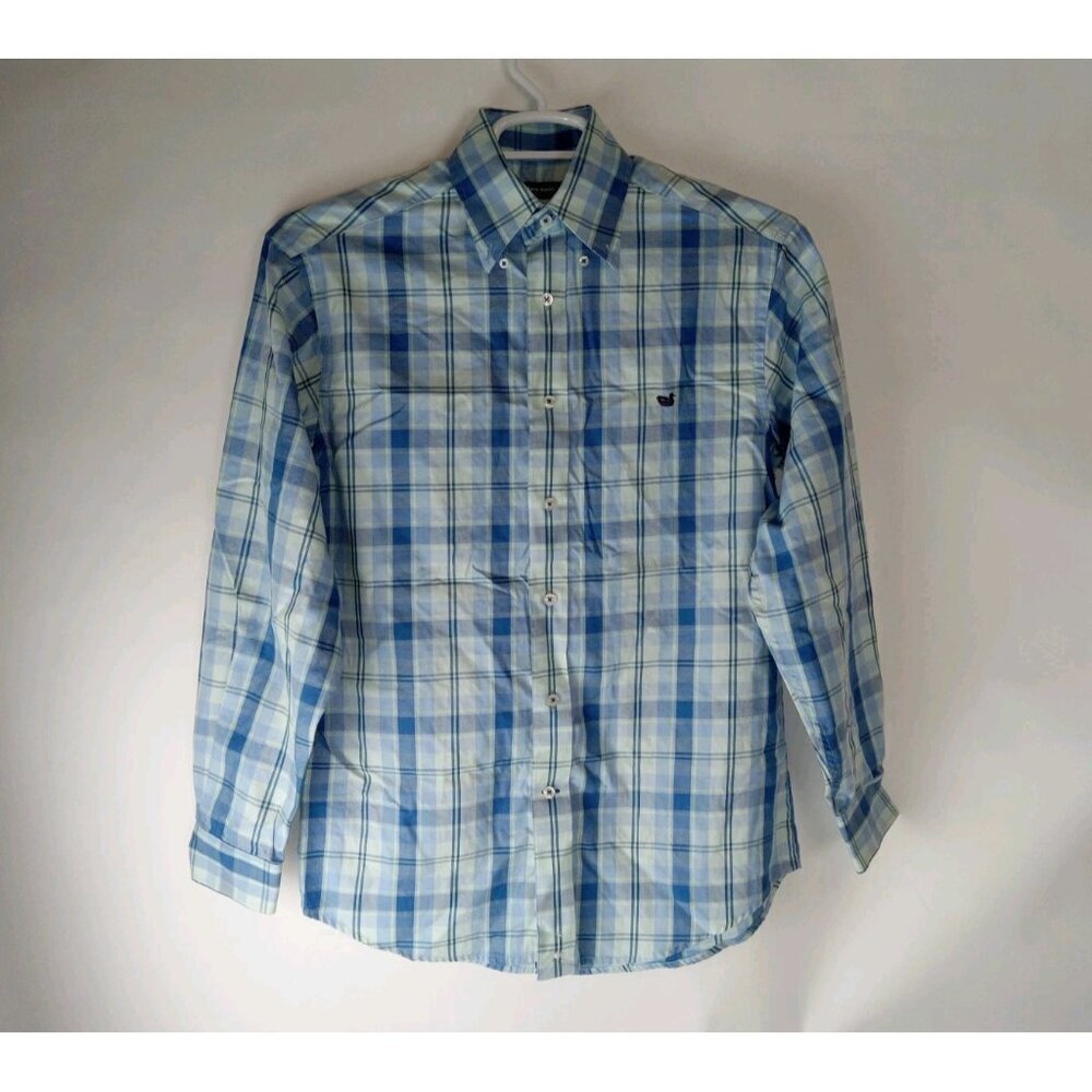 Southern Marsh Button Down Shirt Blue Plaid Mens Sz Small Collared